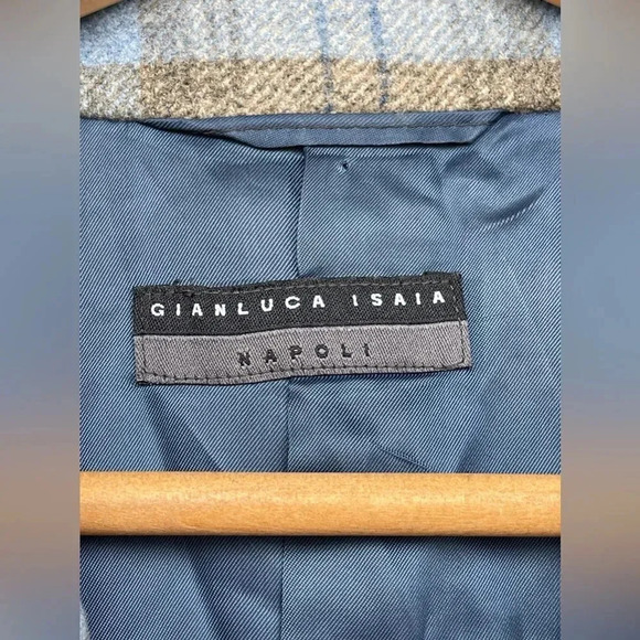 Gianluca Isaia Sport Coat, Cashmere + Wool plaid size 44R - Picture 11 of 16